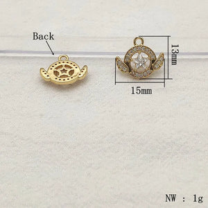 50pcs Arrival Cubic Zirconia Charm For Necklace/Earrings DIY
