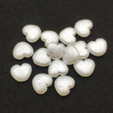 800pcs Wrinkle Pearls Heart Beads For DIY Jewelry, 13x15mm