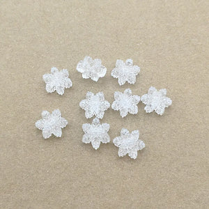 Clear Acrylic Snowflake Beads for Earrings DIY 900pcs