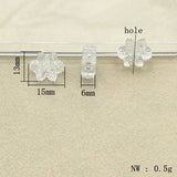 Clear Acrylic Snowflake Beads for Earrings DIY 900pcs