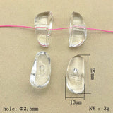 150pcs Clear Acrylic Irregular Beads for Jewelry Making