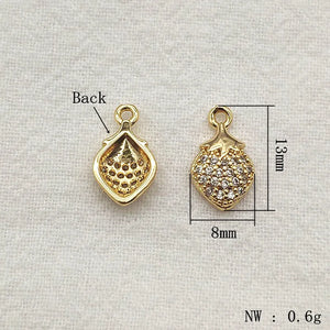 30pcs Arrival Cubic Zirconia Charm for Necklace Earring DIY