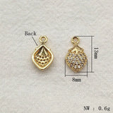 30pcs Arrival Cubic Zirconia Charm for Necklace Earring DIY