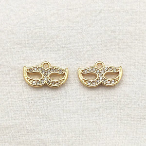 Arrival! 13x8mm CZ Charm 30pcs 18kgp Copper for DIY Jewelry