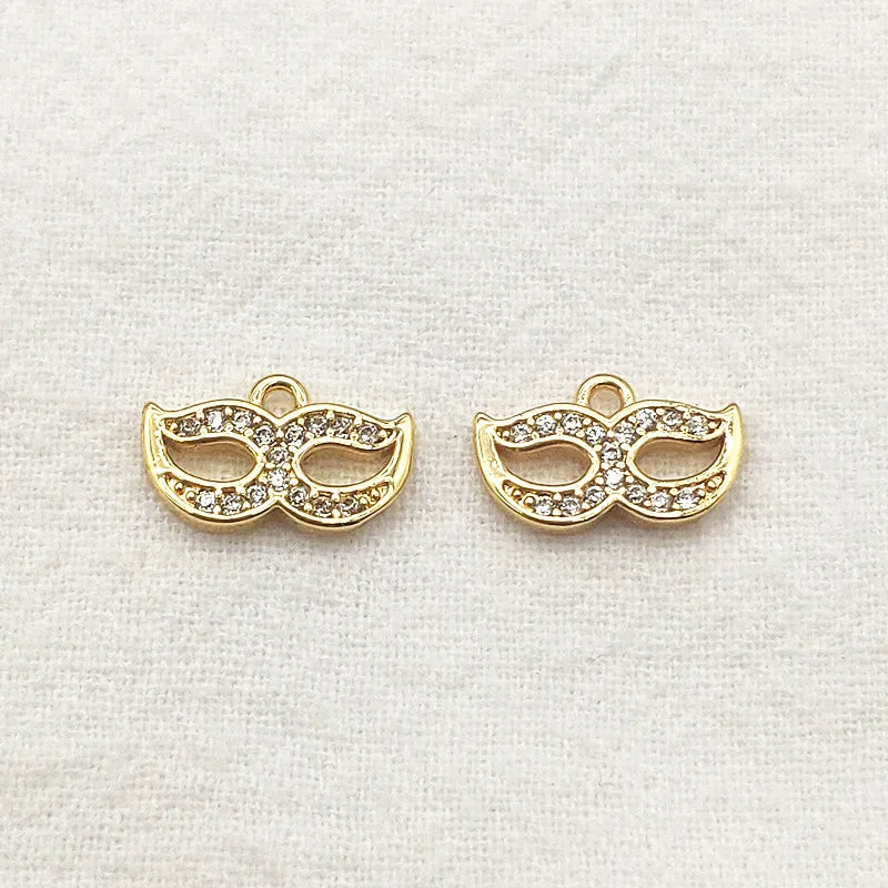 Arrival! 13x8mm CZ Charm 30pcs 18kgp Copper for DIY Jewelry