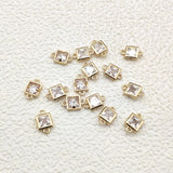 Arrival! 13x8mm 50pcs CZ Square Charm Necklace/Earrings DIY Parts