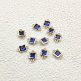 Arrival! 13x8mm 50pcs CZ Square Charm Necklace/Earrings DIY Parts