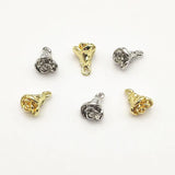 100pcs Flower Shape Charm for Necklace Earring DIY Parts