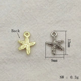 200pcs Zinc Alloy Starfish Charm For Jewelry DIY
