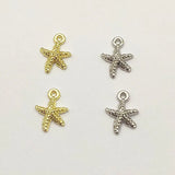 200pcs Zinc Alloy Starfish Charm For Jewelry DIY