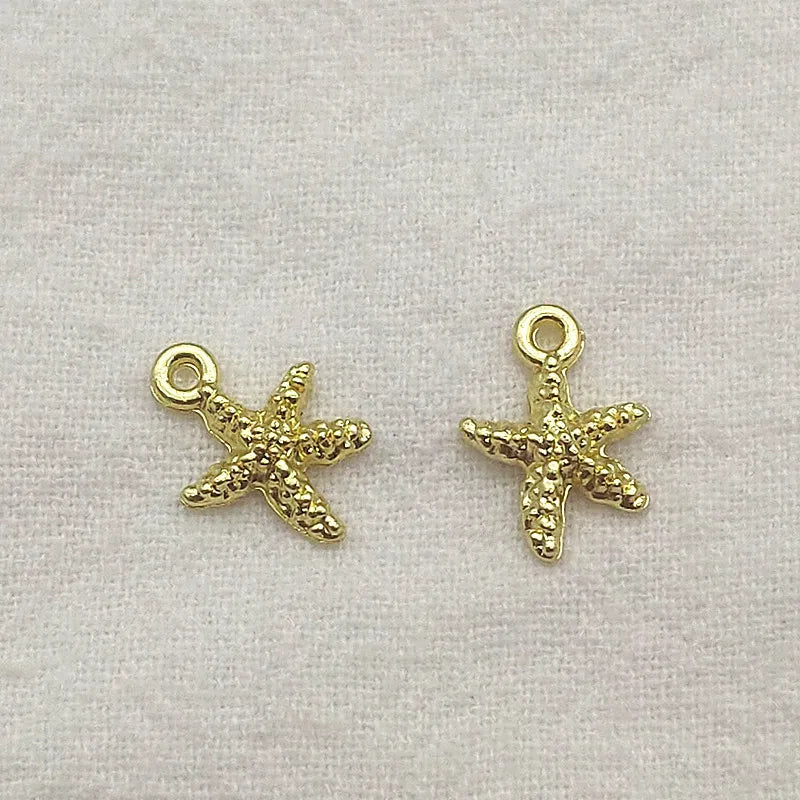 200pcs Zinc Alloy Starfish Charm For Jewelry DIY