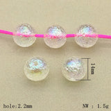 Clear UV Aurora Effect Wrinkle Beads 100pcs