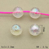 Clear UV Aurora Effect Wrinkle Beads 100pcs