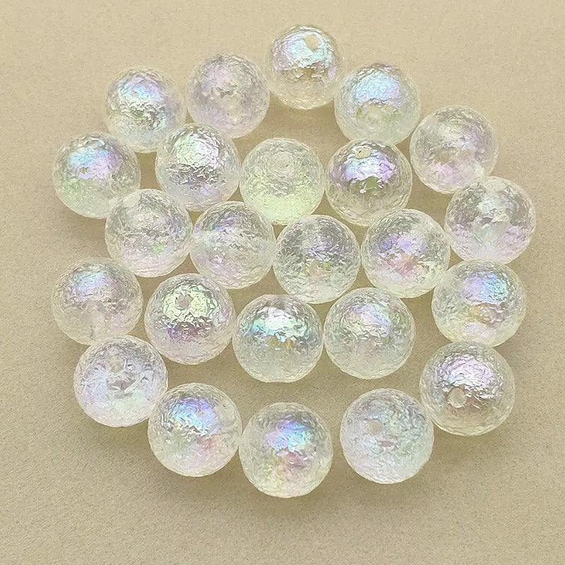 Clear UV Aurora Effect Wrinkle Beads 100pcs