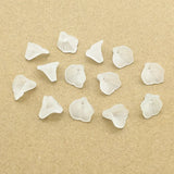 Clear Frosted Leaf Beads, Jewelry Making DIY Parts