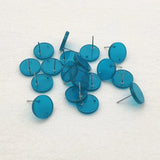 14mm Acrylic Neon Effect Round Ear Stud (100pcs)