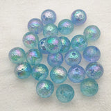Arrival! 14mm 100pcs Clear UV Aurora Effect Wrinkle Beads For Necklace DIY Parts