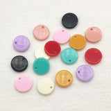 Arrival! 14mm 100pcs Solid Acrylic Round Charm DIY Jewelry Findings