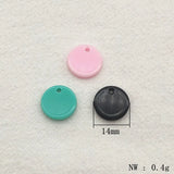 Arrival! 14mm 100pcs Solid Acrylic Round Charm DIY Jewelry Findings