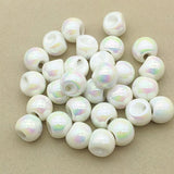 UV Aurora Effect Solid Ball Beads 100pcs