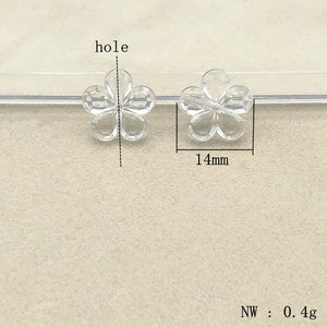 Clear Acrylic Flower Beads 1100pcs for Necklace Earring DIY