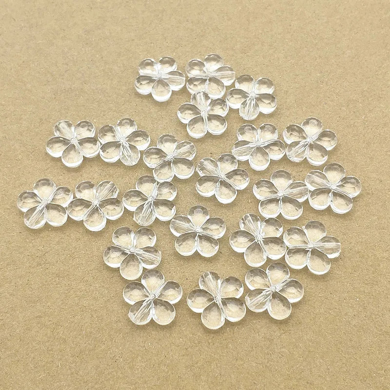 Clear Acrylic Flower Beads 1100pcs for Necklace Earring DIY