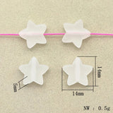Acrylic Clear Frosted Star Beads 900pcs