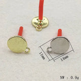 100pcs Zinc Alloy Round Shape Ear Stud For Earring Parts DIY Jewelry Accessories