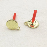 100pcs Zinc Alloy Round Shape Ear Stud For Earring Parts DIY Jewelry Accessories