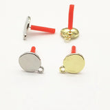 100pcs Zinc Alloy Round Shape Ear Stud For Earring Parts DIY Jewelry Accessories
