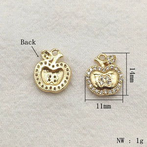 20pcs Plating Cubic Zirconia Charm Necklace Earring DIY Accessories