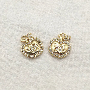20pcs Plating Cubic Zirconia Charm Necklace Earring DIY Accessories