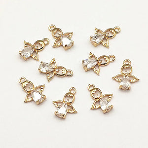 CZ Pendants - 50pcs Copper Charms for Earring DIY - Jewelry Findings