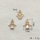 CZ Pendants - 50pcs Copper Charms for Earring DIY - Jewelry Findings