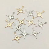 200pcs Brass Pendant Star Charm For Jewelry DIY