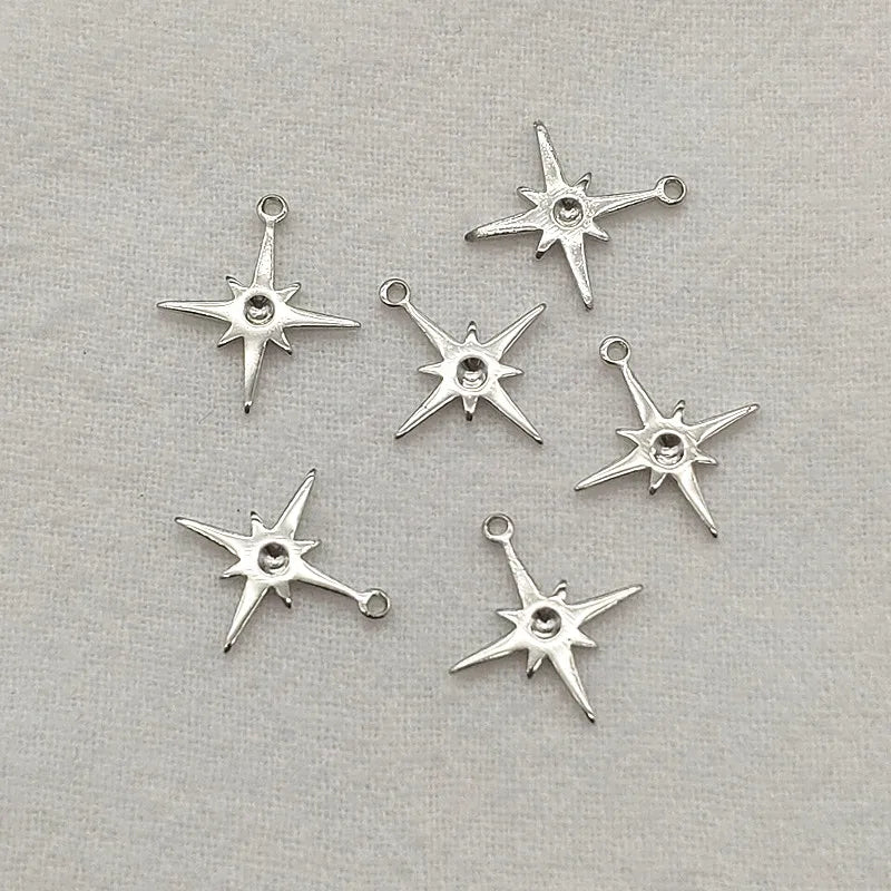 200pcs Brass Pendant Star Charm For Jewelry DIY