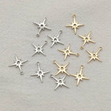 200pcs Brass Pendant Star Charm For Jewelry DIY