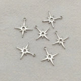 200pcs Brass Pendant Star Charm For Jewelry DIY
