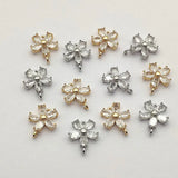 CZ Flower Pendants 50pcs for DIY Jewelry Making