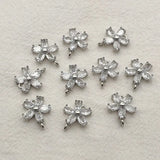 CZ Flower Pendants 50pcs for DIY Jewelry Making