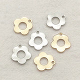 Copper Flower Charms 100pcs for DIY Jewelry Making