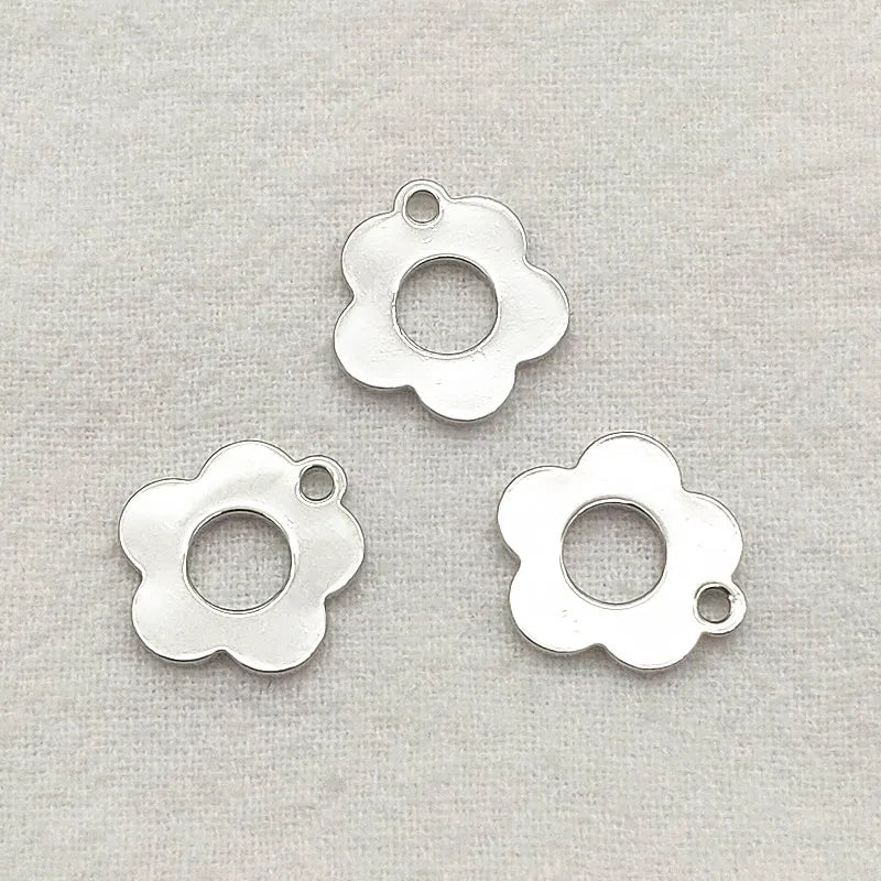 Copper Flower Charms 100pcs for DIY Jewelry Making