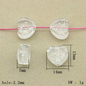 470pcs Snowflake Heart Beads Necklace Earrings DIY Parts