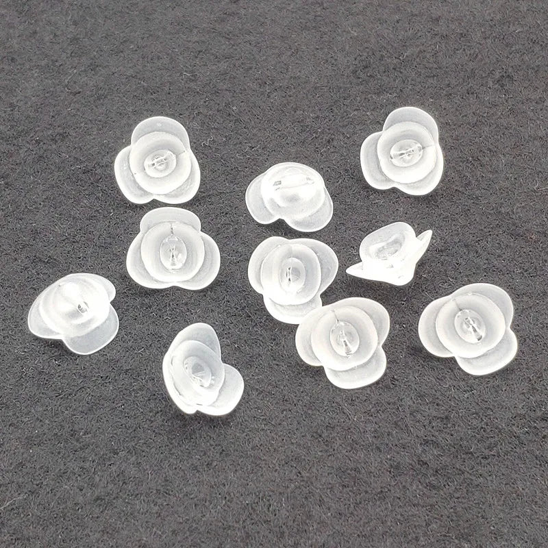 Clear Frosted Flower Acrylic Beads 1000pcs DIY Jewelry Findings