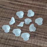 Clear Frosted Flower Acrylic Beads 1000pcs DIY Jewelry Findings