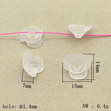 Clear Frosted Flower Acrylic Beads 1000pcs DIY Jewelry Findings