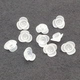 Clear Frosted Flower Acrylic Beads 1000pcs DIY Jewelry Findings