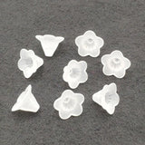 1000pcs Clear Frosted Flower Acrylic Beads - DIY Jewelry Findings