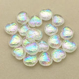 Clear UV Wrinkle Effect Heart Beads 100pcs