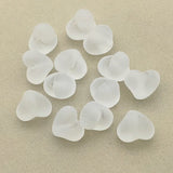 Clear/Frosted Heart Beads 280pcs DIY Jewelry Findings